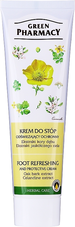 Refreshing Foot Cream "Oak and Calendine" - Green Pharmacy — photo N1