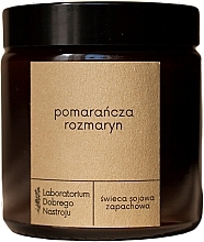 Fragrances, Perfumes, Cosmetics Orange & Rosemary Scented Candle - Laboratorium Dobrego Nastroju