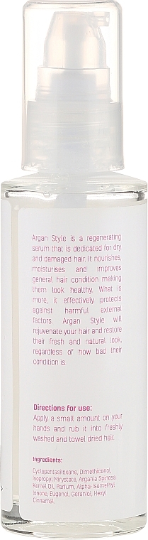 Moisturizing Styling Hair Serum - Noble Health Hair Care Panda Argan Style — photo N3