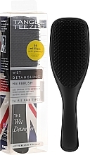 Hair Brush, black - Tangle Teezer The Wet Detangler Liquorice Black Standard Size Hairbrush — photo N1