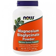 Magnesium Bisglycinate Minerals, 250 mg, powder - Now Foods Magnesium Bisglycinate Powder — photo N1