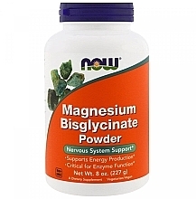 Fragrances, Perfumes, Cosmetics Magnesium Bisglycinate Minerals, 250 mg, powder - Now Foods Magnesium Bisglycinate Powder