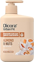 Fragrances, Perfumes, Cosmetics Vitamin B Liquid Hand Soap "Almond & Nuts" - Dicora Urban Fit Nourishing Hand Soap Vit B Almont & Nuts