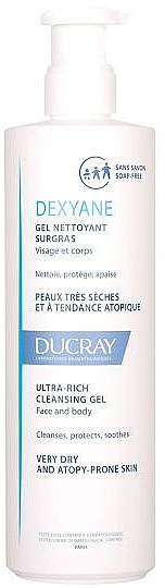 Ultra Nourishing Cleansing Shower Gel - Ducray Dexyane Gel Nettoyant Surgras — photo N1