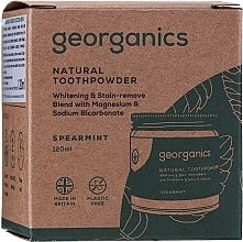 Fragrances, Perfumes, Cosmetics Natural Toothpowder - Georganics Spearmint Natural Toothpowder