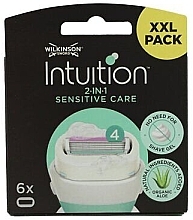 Fragrances, Perfumes, Cosmetics Razor with 6 Replacement Cassettes - Wilkinson Sword Intuition Sensitive Care 6 Rasierklingen Aloe + ProVitamin B5