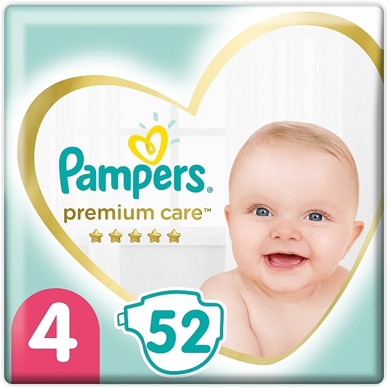 Pampers Premium Care Diapers Size 4 (Maxi) 9-14 kg, 52 pcs - Pampers — photo N1