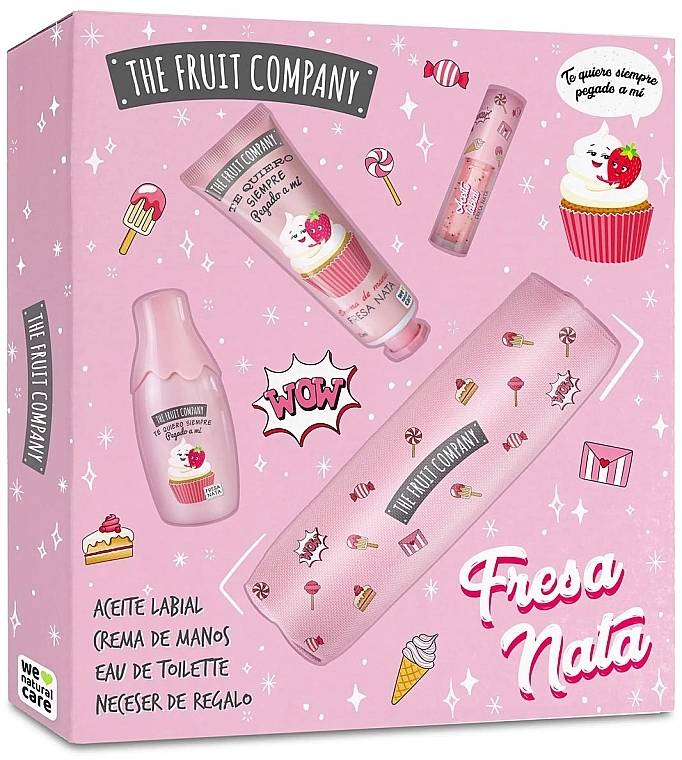 The Fruit Company Fresa Nata - Set (edt/40ml + h/cr/50ml/lip/oil/ml + bag) — photo N1