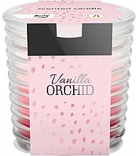 Fragrances, Perfumes, Cosmetics Scented Candle in Ribbed Glass 'Vanilla Orchid' - Bispol Scented Candle Vanilla Orchid