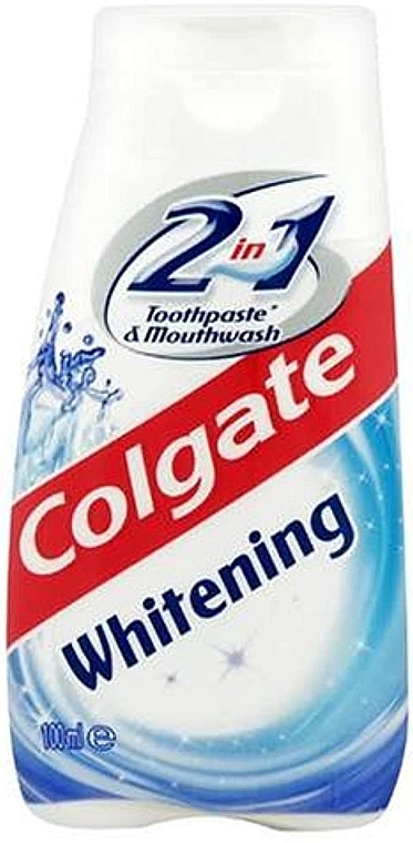 2in1 Toothpaste - Colgate Whitening 2 In 1 Toothpaste & Mouthwash — photo N1