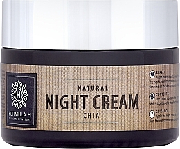 Fragrances, Perfumes, Cosmetics Night Face Cream - Formula H Natural Chia Night Cream