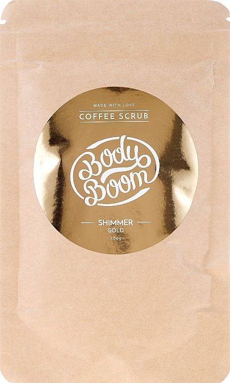 Coffee Body Scrub - BodyBoom Coffee Scrub Shimmer Gold — photo N1