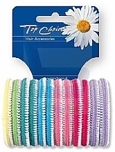 Elastic Hair Bands, multicolored, 12 pcs - Top Choice 22234 — photo N1