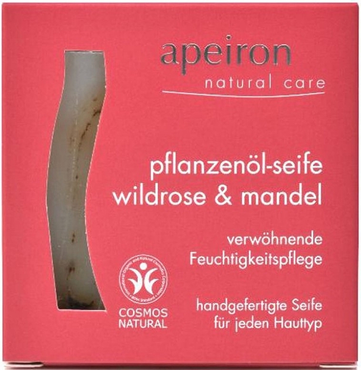 Wild Rose & Almond Oil Soap - Apeiron Wild Rose & Almond Plant Oil Soap — photo N1