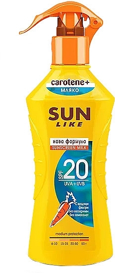 Sunscreen Body Milk - Sun Like Body Milk SPF 20 New Formula — photo N1