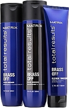 Leave-In Deep Nourishing & Heat Protection for Blonde Hair - Matrix Total Results Brass Off Blonde Threesome — photo N3