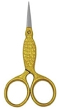 Manicure Scissors - Accuram Instruments Half Gold Fancy Fish Scissor Str 9cm — photo N1