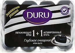 Fragrances, Perfumes, Cosmetics Activated Carbon Cream-Soap "Deep Cleansing" (eco-pack) - Duru 1+1 Soft Sensations