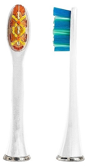 Electric Toothbrush Heads, white, 2 pcs - Smiley Pro White — photo N1