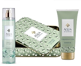 Fragrances, Perfumes, Cosmetics Aqua Di Sorrento Terrazza Su Capri  - Set (scented/water/245ml+sh/gel/200ml)