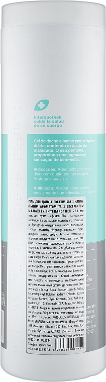 Natural Aroma and Malachite Extract SPA Shower Gel - Interapothek Gel De Bano Spa Thermal — photo N2