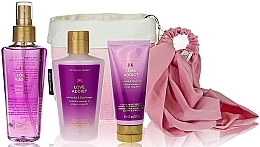 Fragrances, Perfumes, Cosmetics Set - Victoria's Secret Love Addict (b/sp/125ml + b/lot/125ml + b/cr/60ml + headdress + basket)