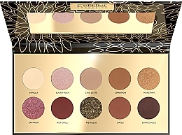 Fragrances, Perfumes, Cosmetics Eyeshadow Palette - Eveline Cosmetics Spicy Cocoa Eyeshadow Palette