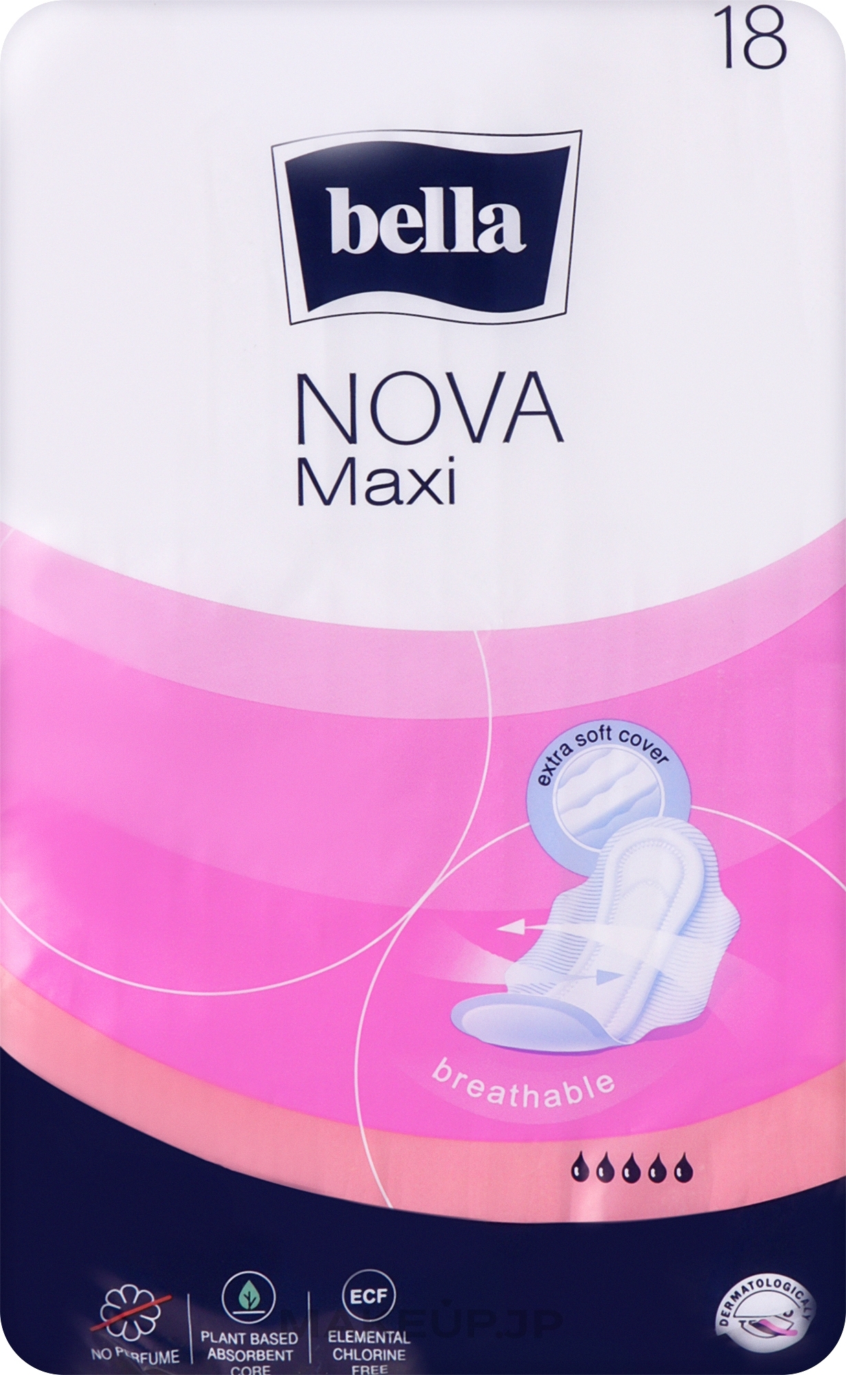 Sanitary Pads, 18pcs - Bella Nova Maxi Softiplait — photo 18 szt.