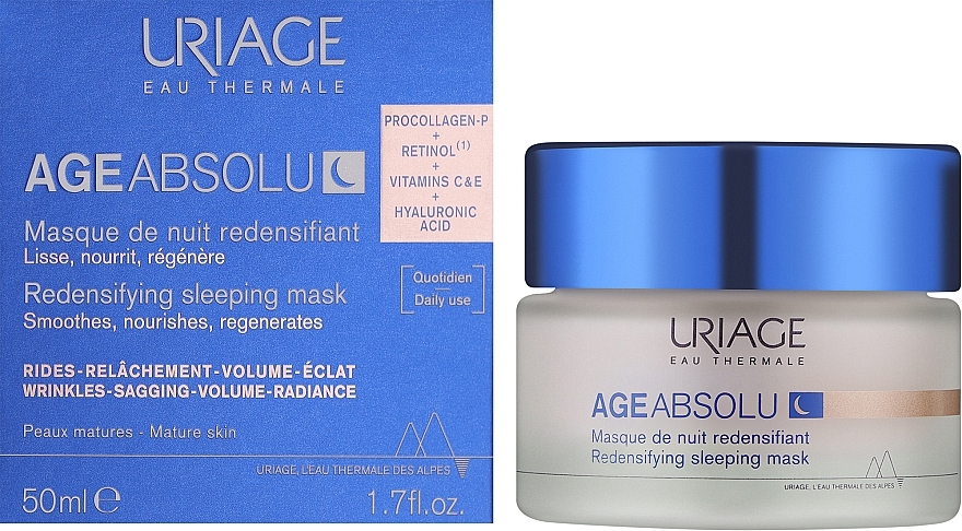 Revitalizing Night Face Mask - Uriage Age Absolu Redensifying Sleeping Mask — photo N3