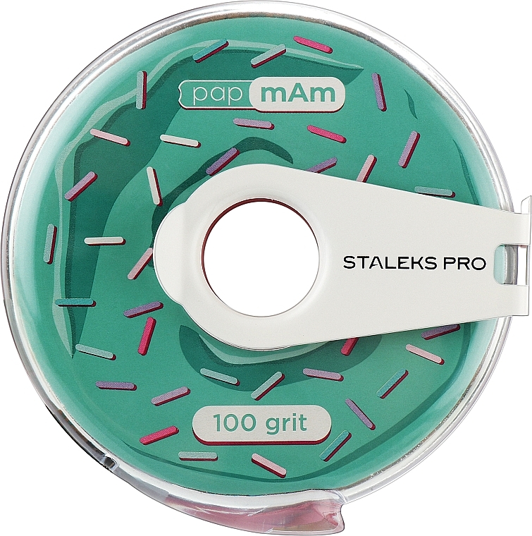 Nail File Refill Tape in Roll, 100 grit, white, 6 m - Staleks Pro Expert — photo N1