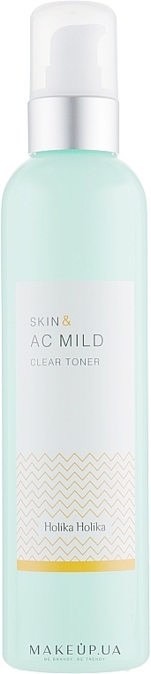 Face Toner for Problem Skin - Holika Holika Skin And AC Mild Clear Toner — photo N1