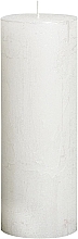 Fragrances, Perfumes, Cosmetics Cylindrical Candle Metallic White, 190/68 mm - Bolsius Candle