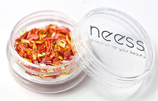 Neess Blink Effect Jet Decoration - Nail Glitter, rhombuses — photo N1