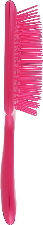 Hair Brush with Soft & Pointed Comb "Silicone Line", pink - Janeke — photo N4