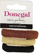 Fragrances, Perfumes, Cosmetics Elastic Hair Bands, FA-5680, black, golden, brown - Donegal