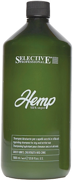 Dry and Brittle Hair Moisturizing Shampoo - Selective Professional Hemp Vegan Hydrating Shampoo — photo N2