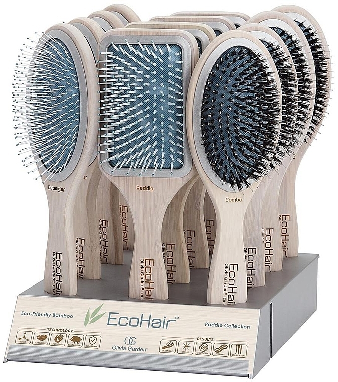 Hair Brush Set - Olivia Garden Eco Hair Eco-Friendly Paddle Collection — photo N1