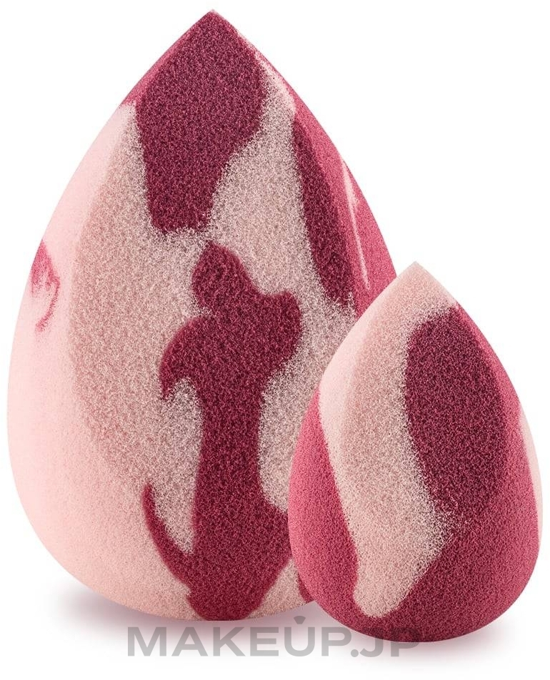Sponge Set, slanted pink-berry/mini slanted pink-berry - Boho Beauty Bohoblender Pinky Berry Cut + Pinky Berry Mini Cut — photo 2 szt.