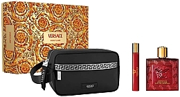 Fragrances, Perfumes, Cosmetics Versace Eros Flame - Set (edp/100ml+edp/mini/10ml+bag)