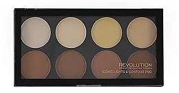 Fragrances, Perfumes, Cosmetics Blush Palette - Makeup Revolution Iconic Lights & Contour Pro