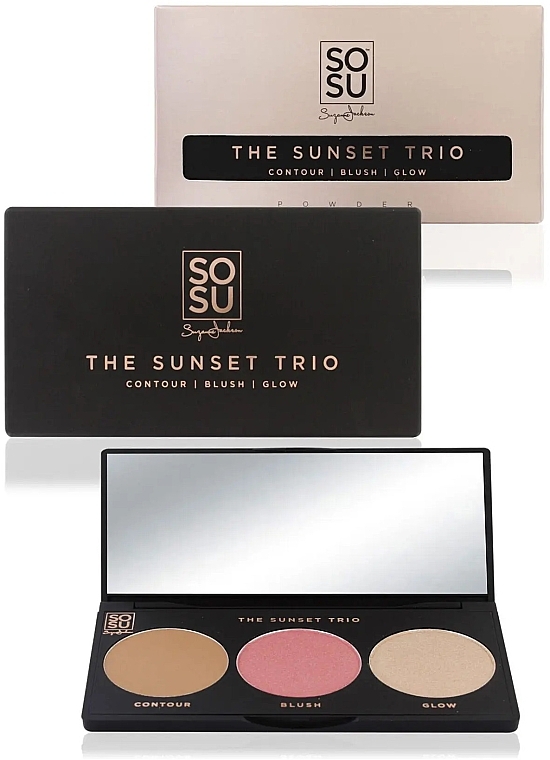 Makeup Palette - Sosu by SJ The Sunset Trio Palette Contour Blush Glow — photo N4