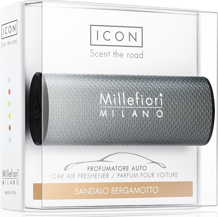 Urban Sandalwood Bergamot Car Air Freshener - Millefiori Milano Icon Car Air Freshener Urban Sandalwood Bergamot — photo N1