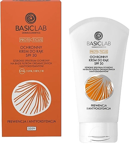 Hand Cream - BasicLab Dermocosmetics Protecticus SPF 30 — photo N1