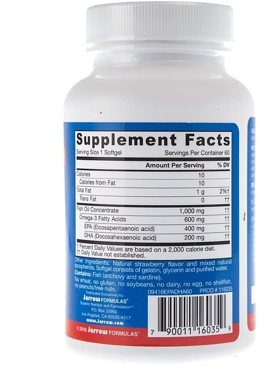 Dietary Supplement "Omega-3 Balance" - Jarrow Formulas EPA-DHA Balance — photo N2