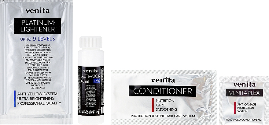 Lightener up to 9 Tones - Venita Plex Platinum Lightener — photo N2