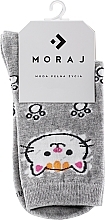 Quarter Women Socks 'Animals', grey - Moraj — photo N1