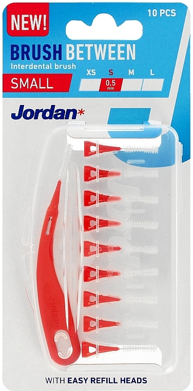 Interdental Brushes, 0.5mm, S, 10 pcs - Jordan Interdental Brush — photo N1