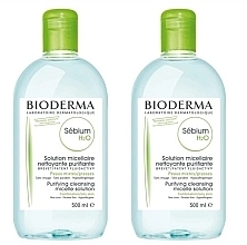 Set - Bioderma Sebium H2O Micellaire Solution (2xsolution/500ml) — photo N1