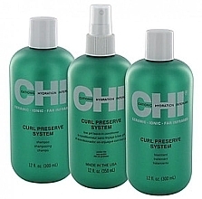 Fragrances, Perfumes, Cosmetics Set - CHI Curl Preserve System (shamp/355ml + cond/355ml + spray/355ml)