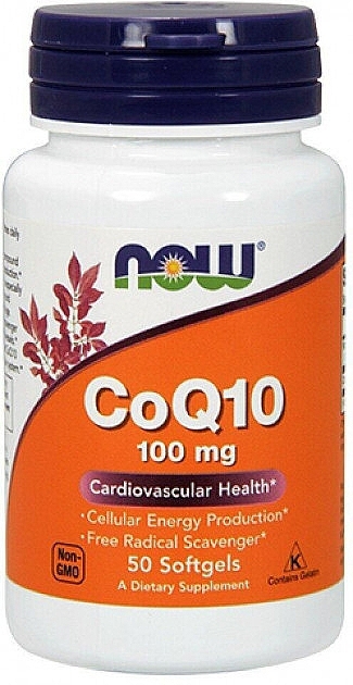 Coenzyme Q10, 100 mg, 50 Gel Capsules - Now Foods CoQ10 — photo N1